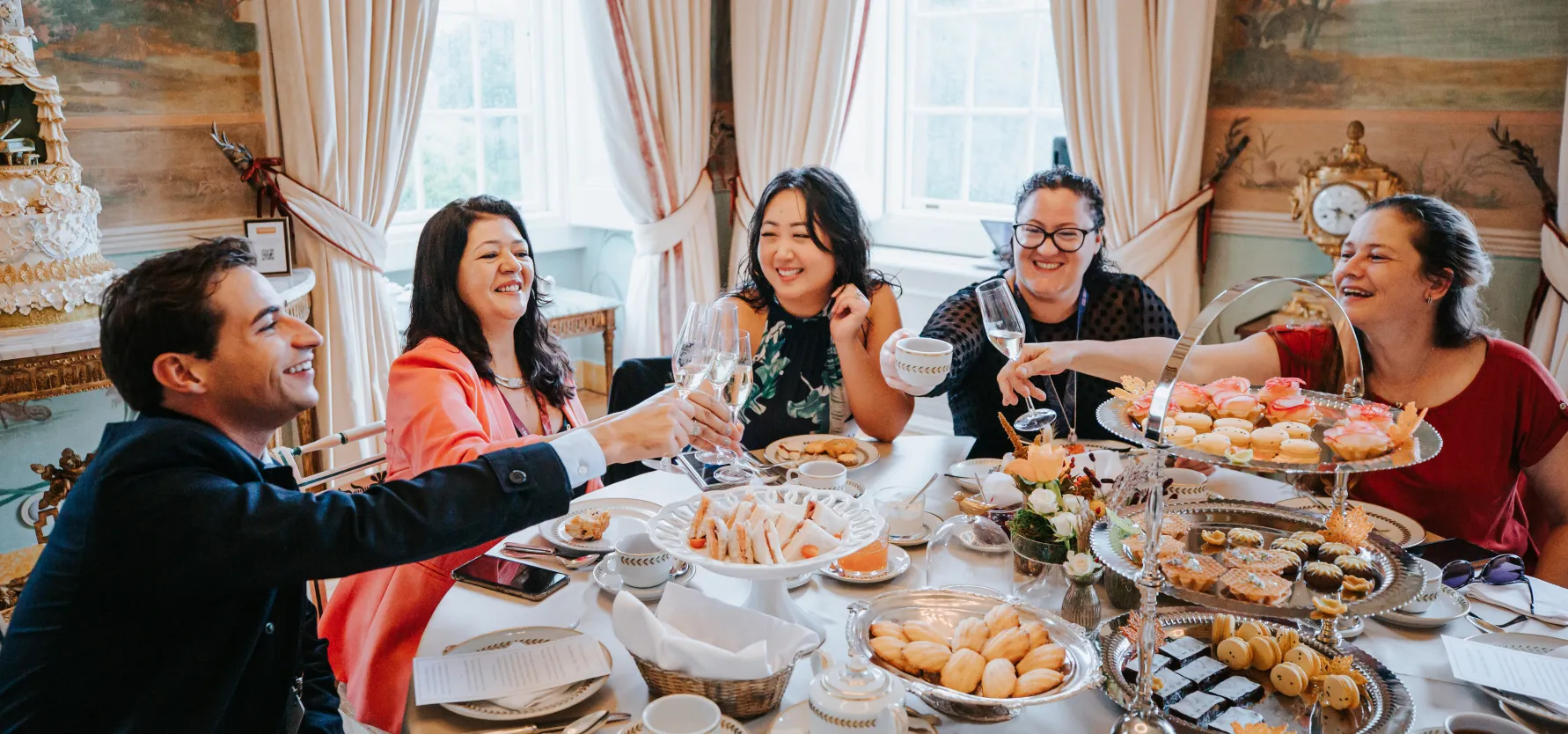 Afternoon tea at a wedding tradeshow